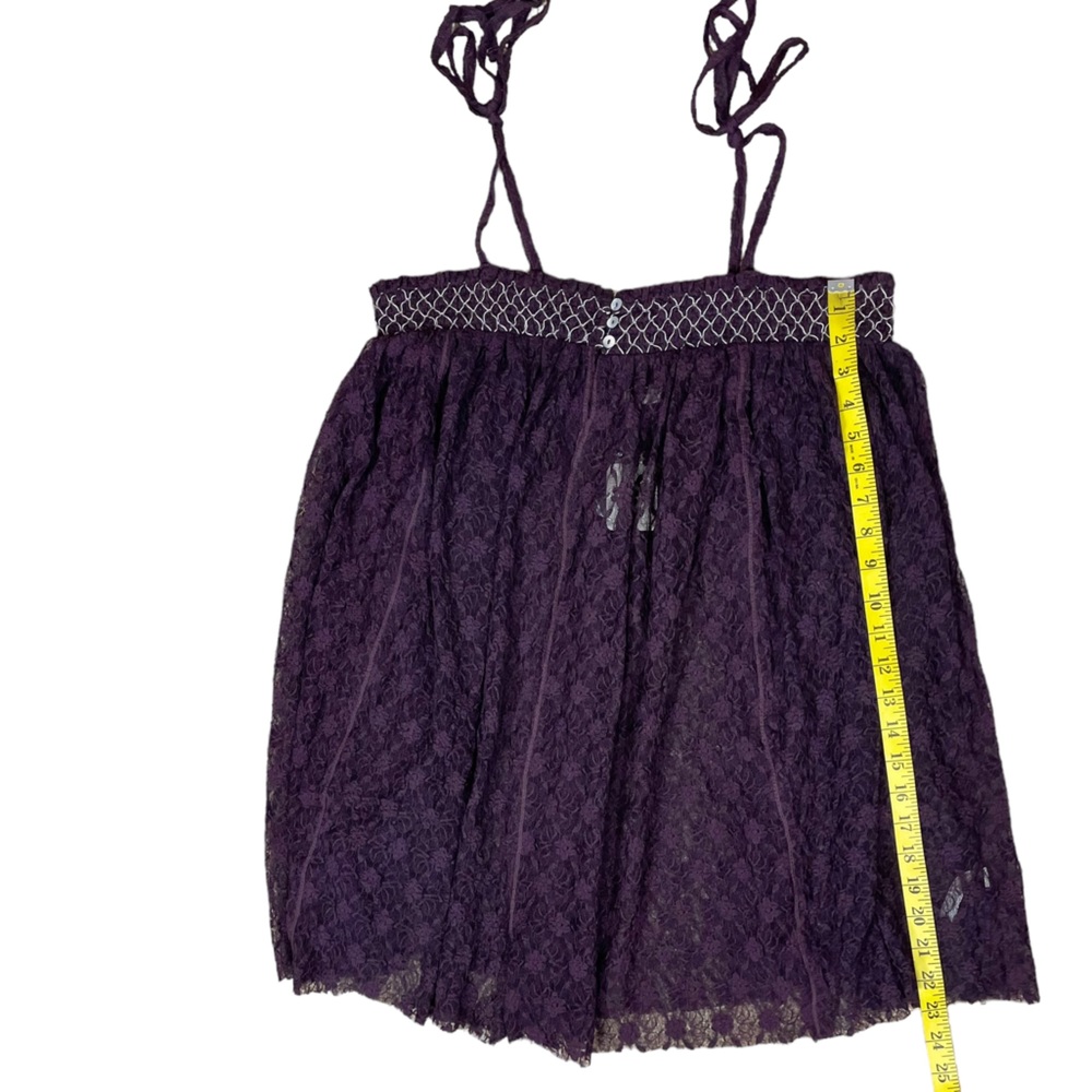 NWT Free People Intimately “Rule The World” Lace Romper in Plum Jam (F) - Picture 10 of 14